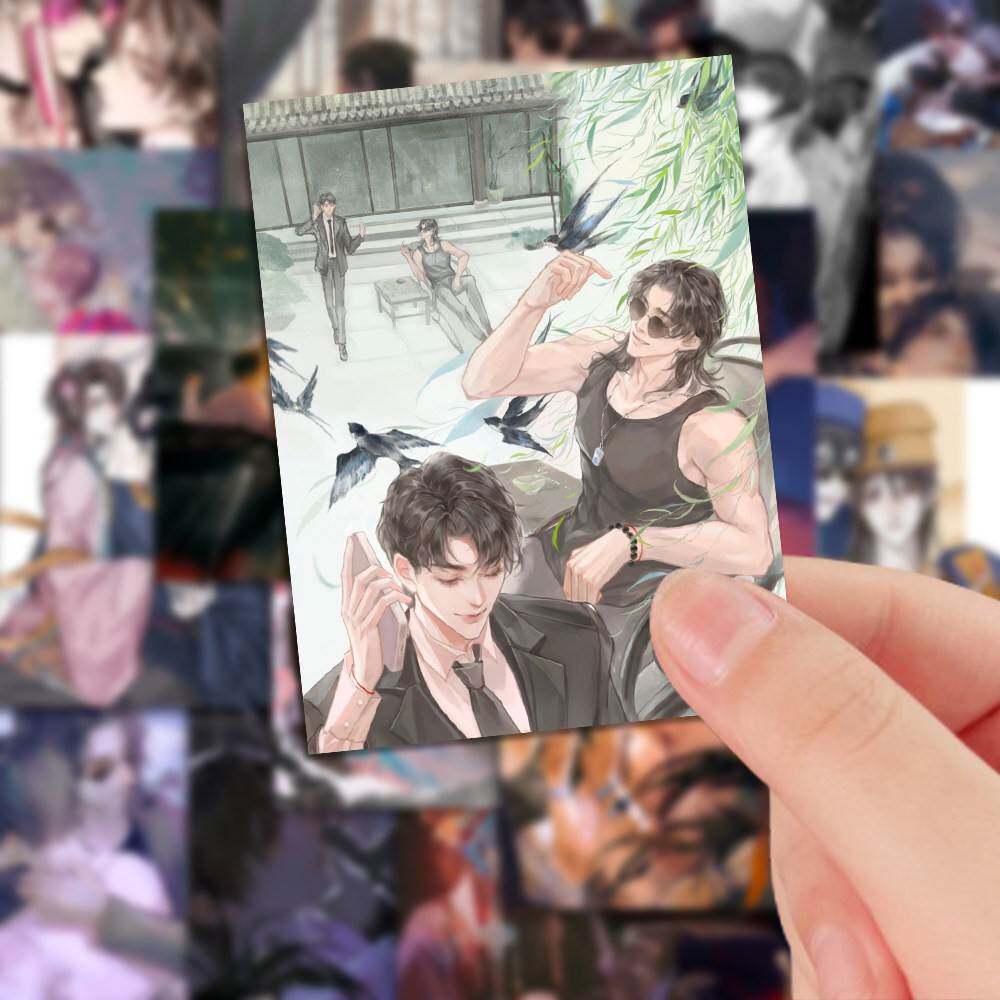 110张黑瞎子解雨臣黑花周边贴纸盗墓笔记系列高颜值DIY防水贴画