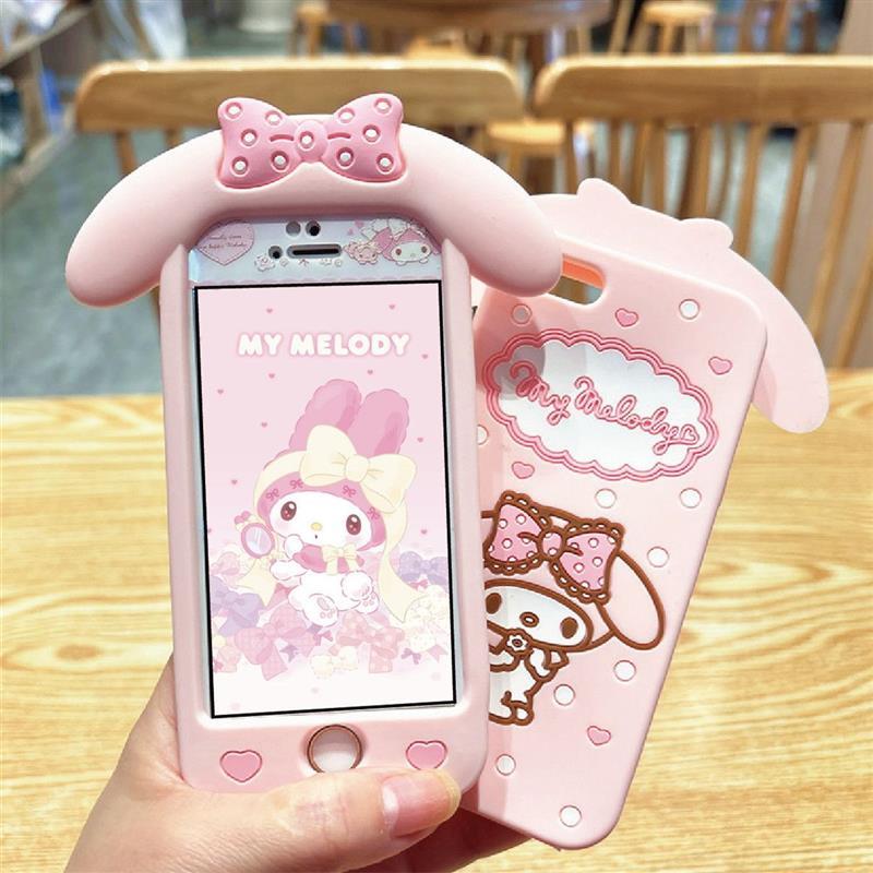 趴趴老鼠美乐蒂iPhoneSE苹果4S手机壳5S全包6S卡通678plus彩膜SE2