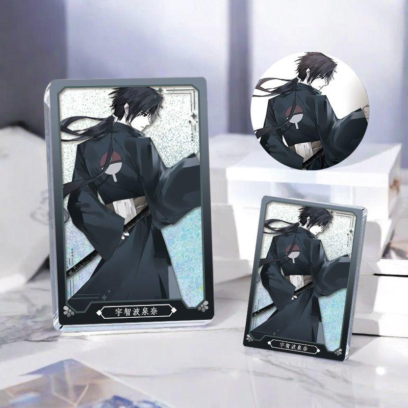 新款火影忍者宇智波泉奈亚克力流沙麻将成品徽章吧唧透明卡砖定制
