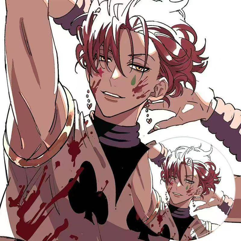 cos 宿舍全职猎人西索周边徽章 方卡 相框 hunterxhunter同人吧唧