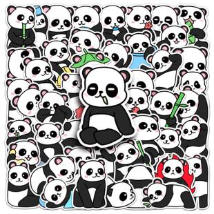 50张熊猫涂鸦贴纸个性可爱动物创意手机保护壳水杯安全帽行李箱防