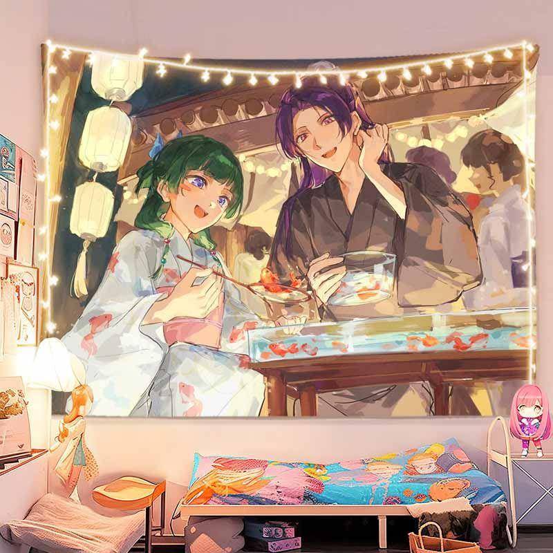 药屋少女的呢喃背景布动漫二次元挂布学生宿舍出租屋装饰墙布定制