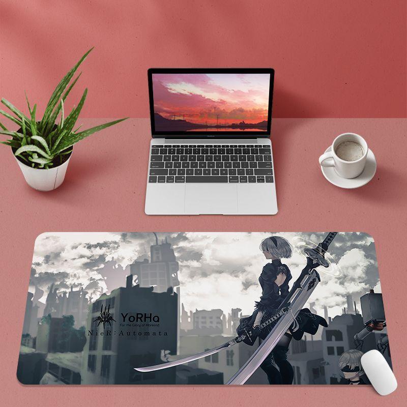 尼尔机械纪元鼠标垫超大号女生可爱办公室电脑书桌垫学生学习键盘