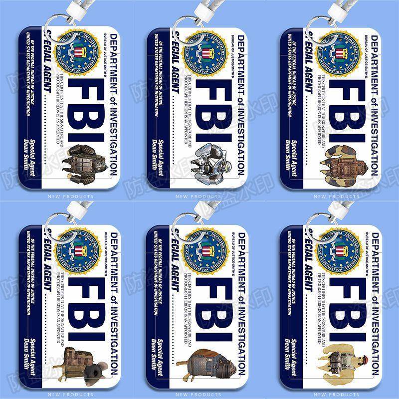 地铁逃生黑卡卡套地铁求生搞怪FBI学生滑盖饭卡套身份证保护套门