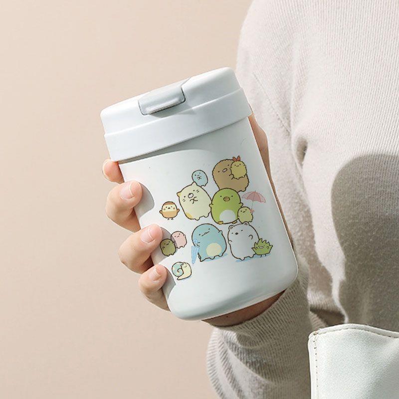 角落生物 不锈钢保温杯吸管水杯 超萌高颜值新款 卡通小众印花