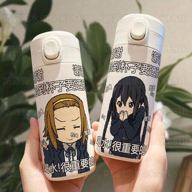 二次元轻音少女保温杯大容量轻便携带ins高颜值水杯子不锈钢水壶