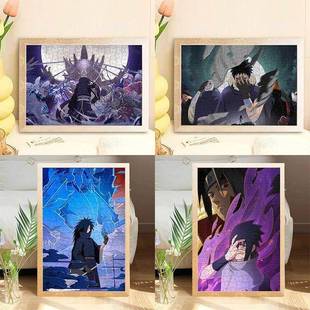 火影忍者手游木质拼图新款益智解压玩具动漫周边桌面挂墙摆件礼物