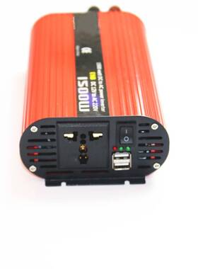 厂家红色逆变器双USB1500W车载逆变器12V转220V电源转换器