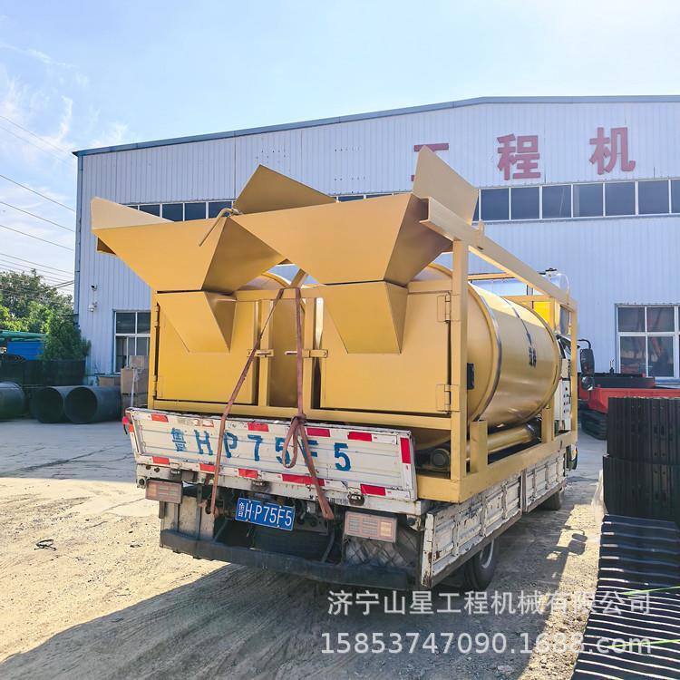 北方铺庭院沥青拌和机全自动双罐柏油商混炒料机隔热好出料均匀