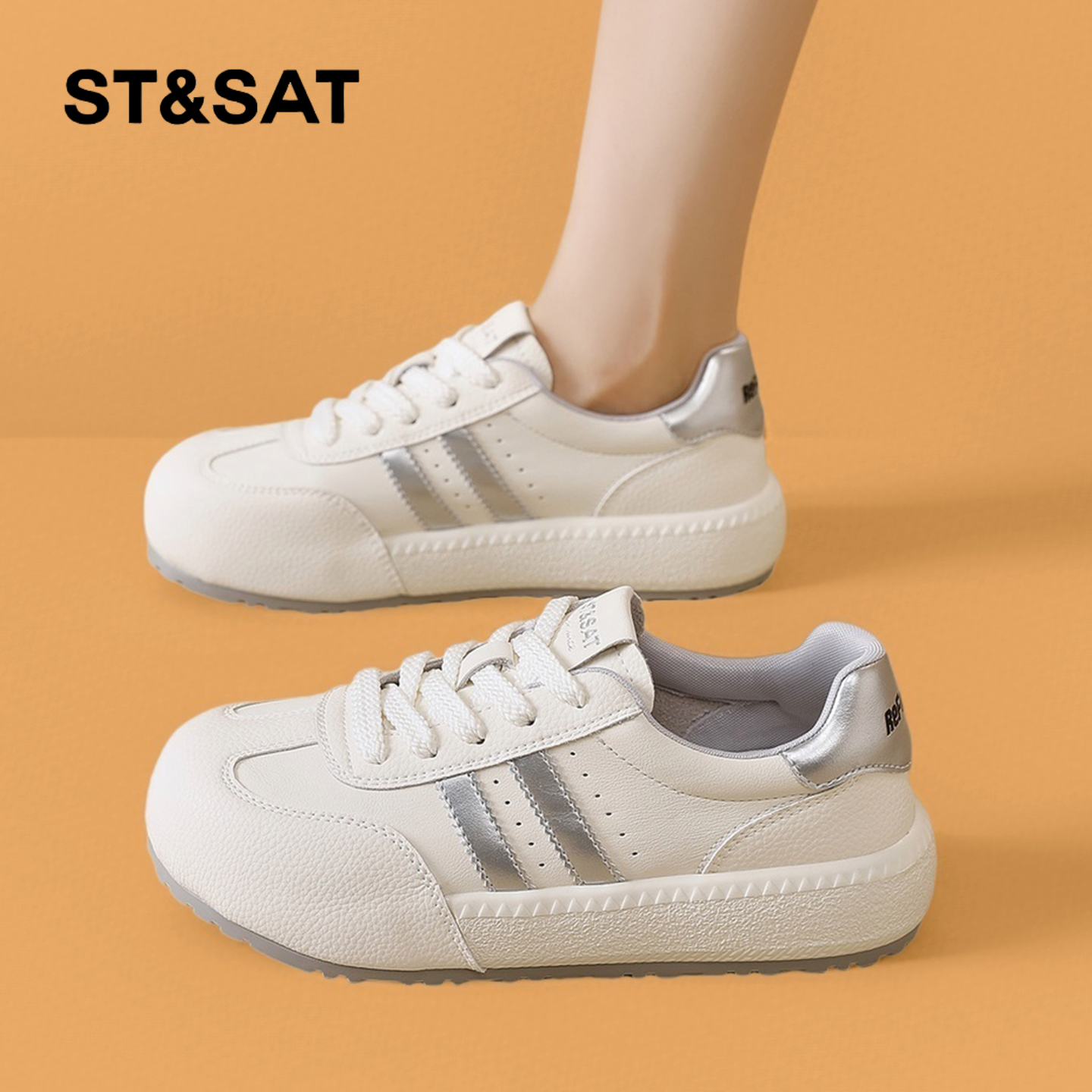 星期六时尚气质百搭超火休闲白鞋