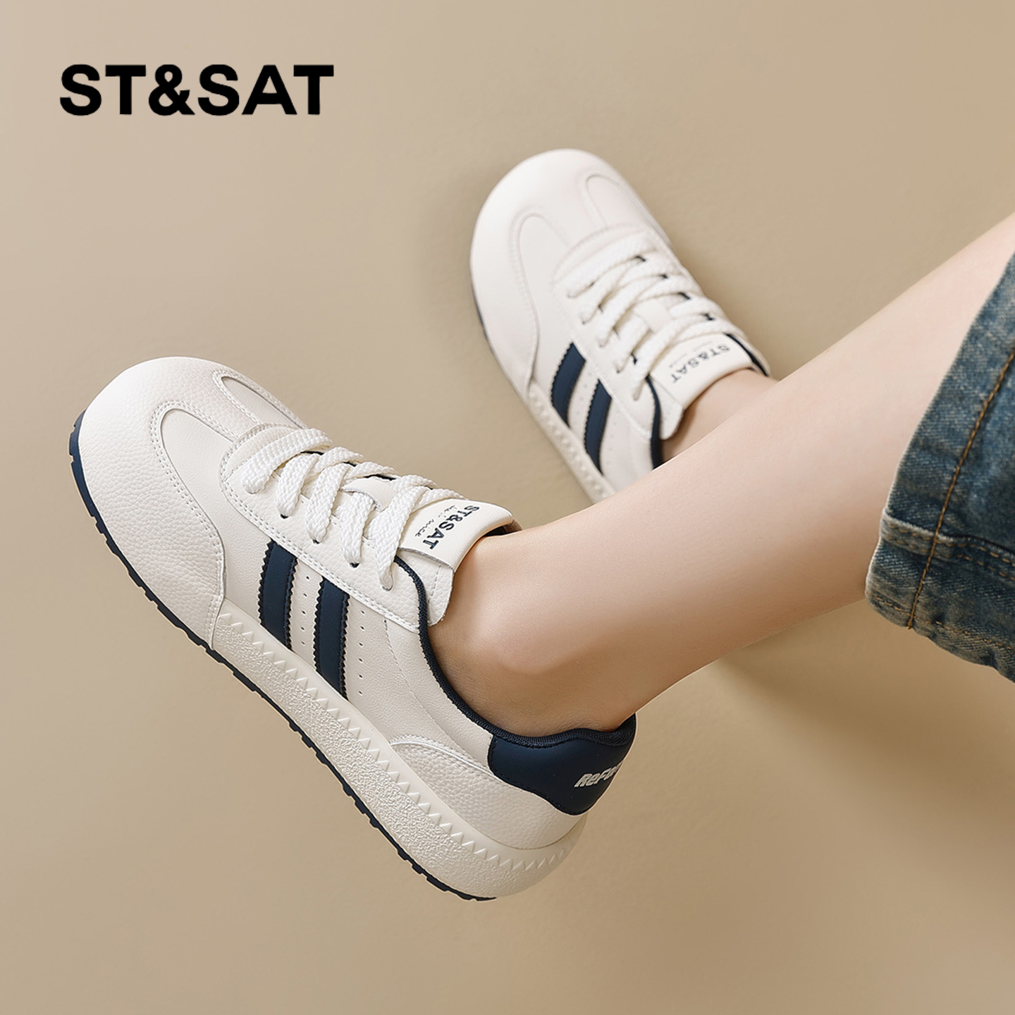 星期六气质时尚百搭白色白鞋运动