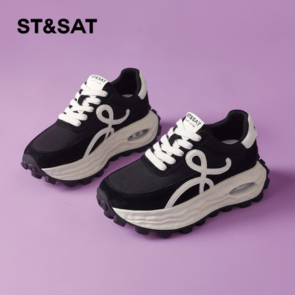 星期六老爹鞋女2025秋季新款女鞋女款爆款鞋子厚底增高百搭运动鞋