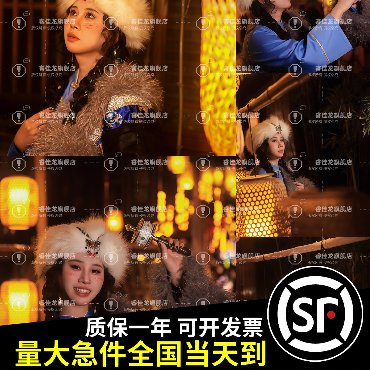 手工油纸竹编灯笼可定制火锅店中式灯笼大排档户外防水打卡灯笼墙