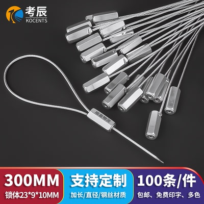 抽紧式一次性钢丝封条集装箱物流油罐车锁扣施封锁封条铅封扎带