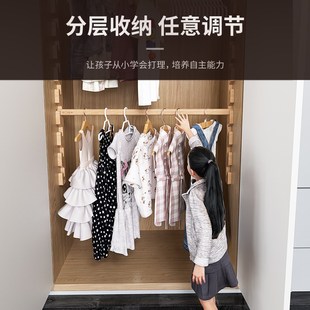 儿童衣柜任意撑成长型可调节挂衣杆衣架活动升降衣通横杆内部支架