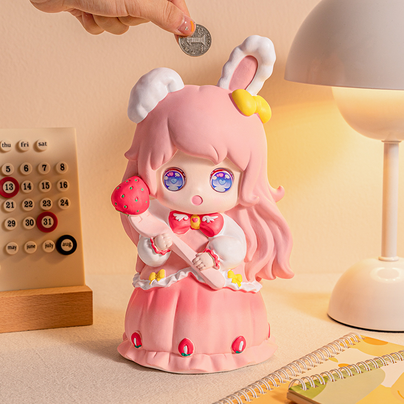 可爱公主存钱罐儿童男女孩2023网红新J款只进不出大容量储蓄零钱