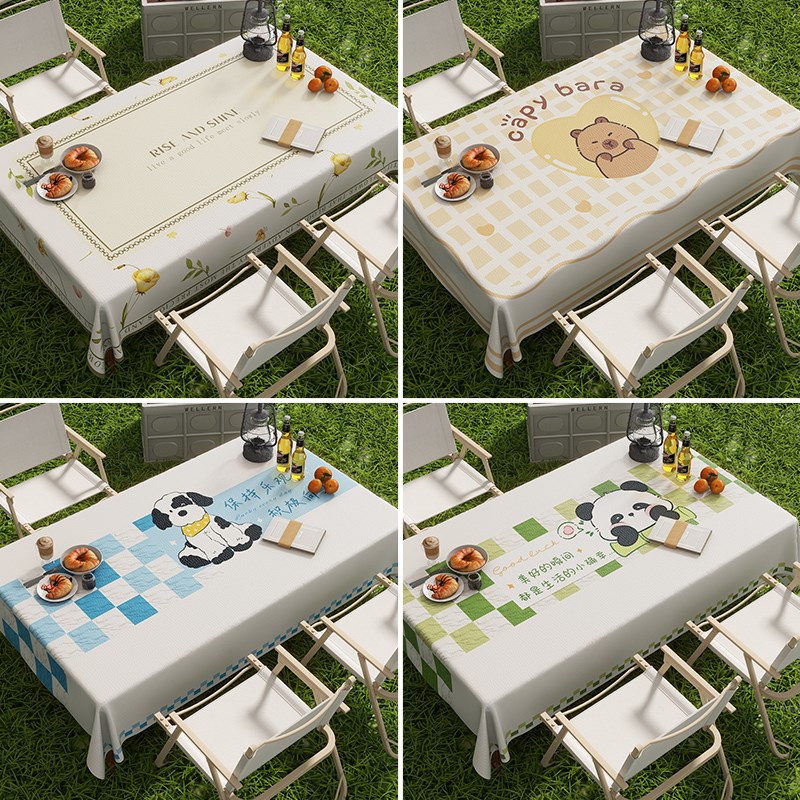 户外露营桌布防水防油免洗折x叠便携拍照阳野餐布艺台桌垫茶几台