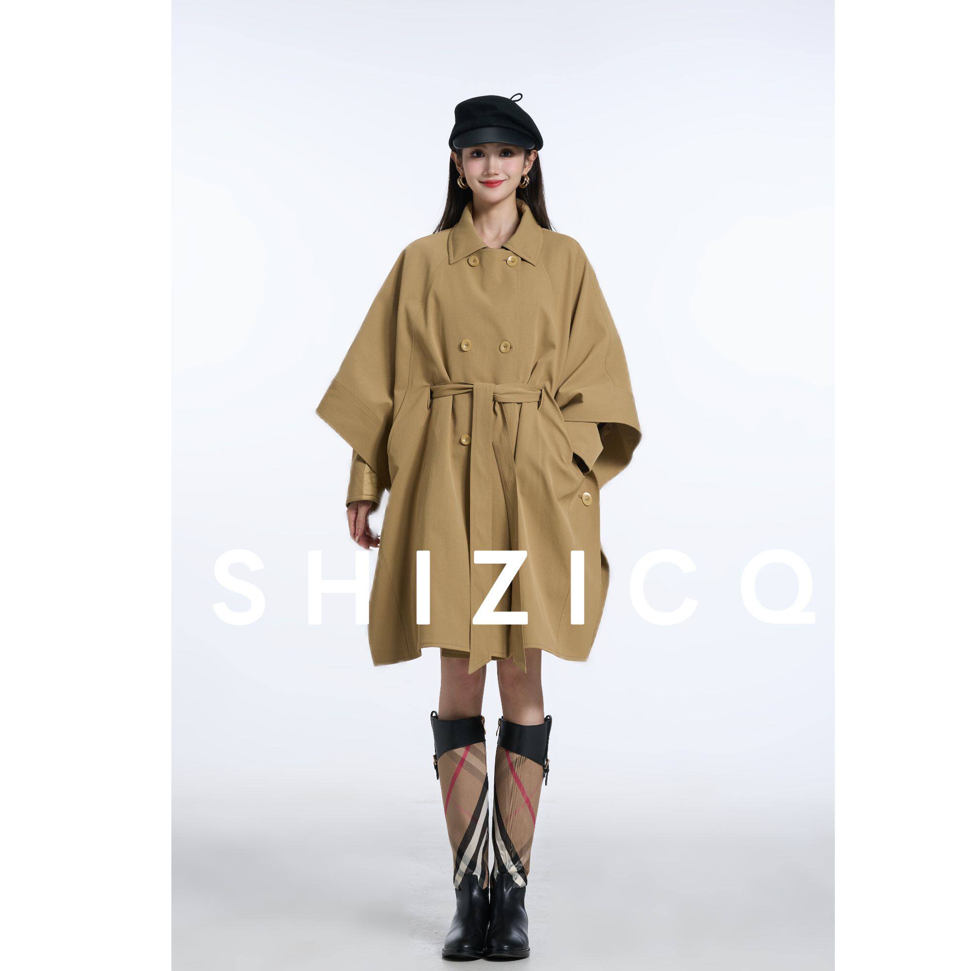 柿子SHIZICQ伦敦时装周冬季新款风衣羽绒服外套长款收腰95白鹅绒,女装/女士精品,羽绒服,淘宝优惠券,粉丝福利购,淘宝优惠卷