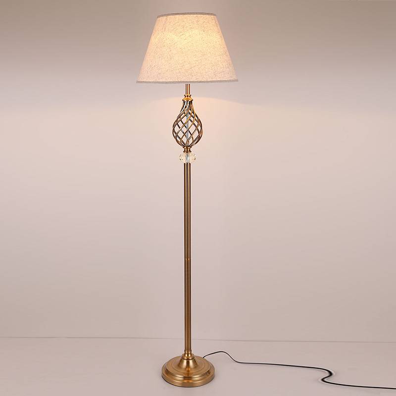 佳音美灯饰 美式新中式简欧工业铁艺水晶台灯 酒店工程落地灯