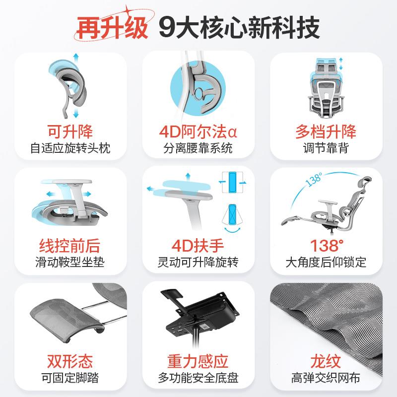 歌德利V1用6代人体F765699M工学椅子护腰竞电脑公椅靠背家电老办