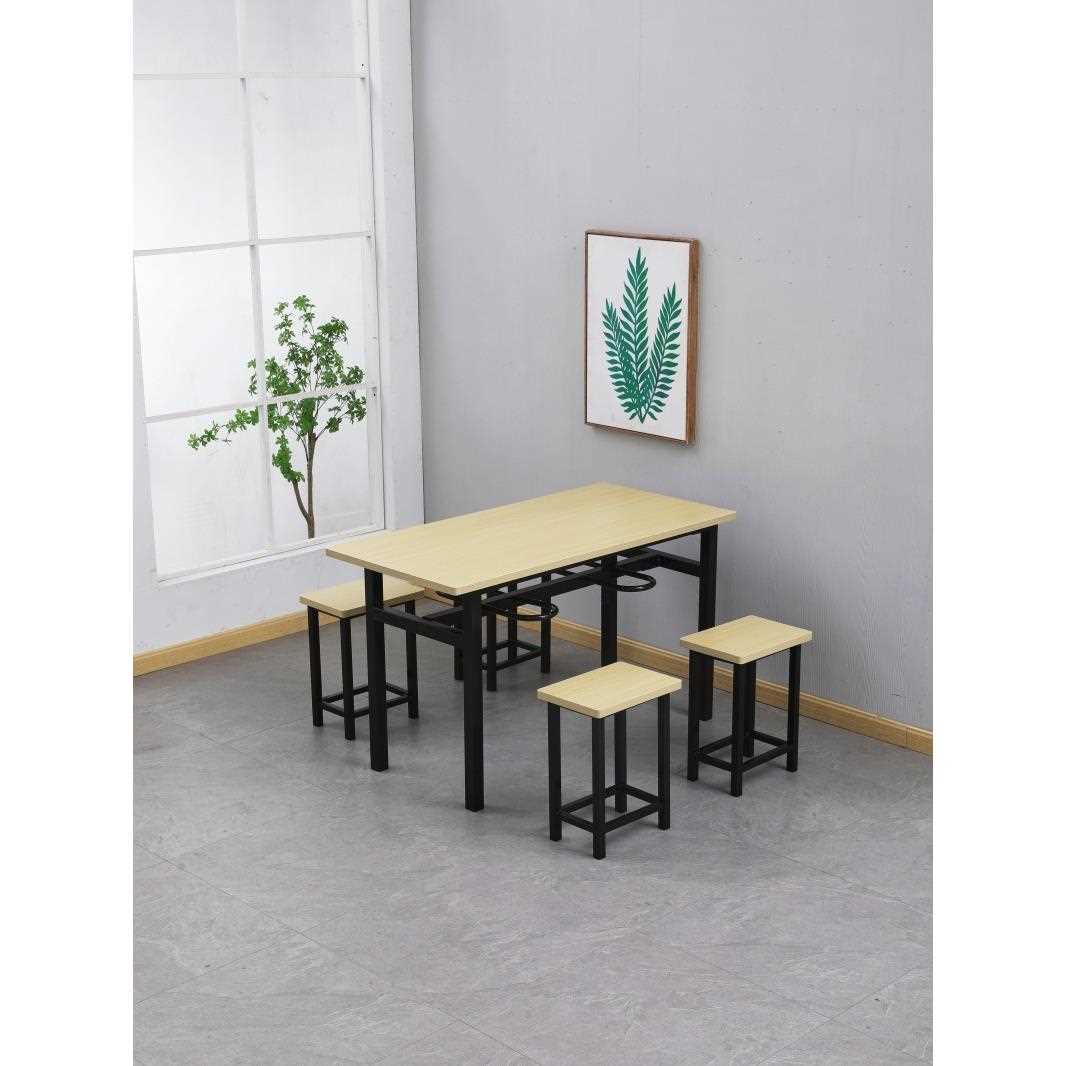 员工食堂不锈钢餐桌椅学生餐厅小吃店挂凳快餐桌椅工厂饭面馆组合