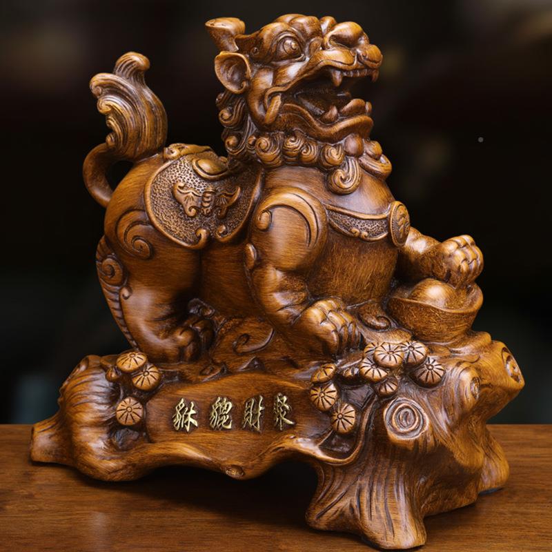 招开聚财貔貅摆件一对风财水客厅办公室装饰品新店铺7027业工品摆
