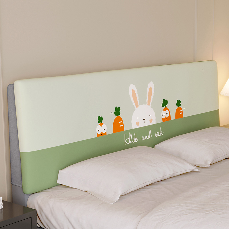 儿童牀头软包靠背榻榻米防撞牀头靠垫套罩牀头靠背软包自粘可拆洗