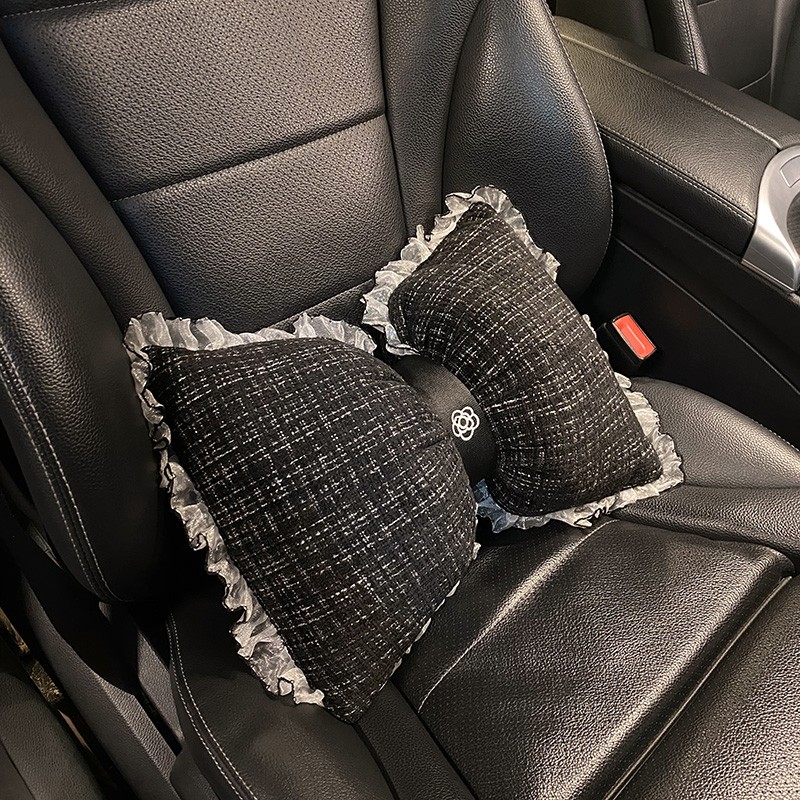 汽车枕头车载护颈枕可o爱车用靠枕抱枕网红车内腰靠一对脖枕靠背