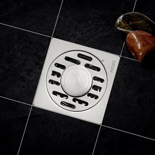 40管水封防臭防堵地漏304老地漏改造铜芯圆形方形50管卫生间浴室9