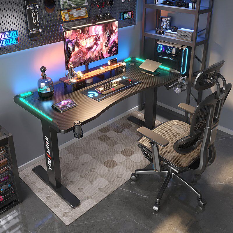 智能电动升降桌家用卧室台式电脑桌办公桌工作台书桌游戏电竞桌子