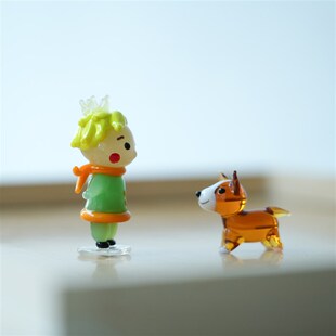 琉璃手作卡通小王子车载汽车小摆件可爱桌面装饰手办公仔礼物