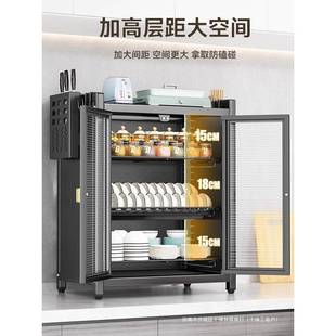 厨房多功能置物架盒台TE碗碗盘沥水架架家用碗柜双碗筷收纳筷子层