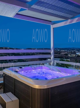 亚克力别墅家用户外按摩冲浪浴缸SPA恒温加热3人温泉浴池Jacuzzi