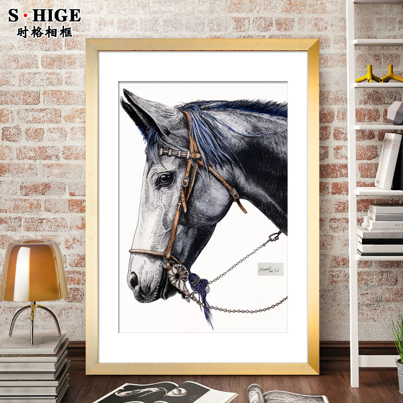 宽边铝合金相框画框定制a3A4边框挂墙任意尺寸装裱8开金属外框架