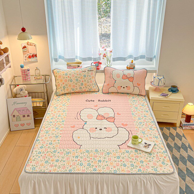 A类母婴级乳胶凉席三件套夏季空调冰丝可水洗单人软席凉席子