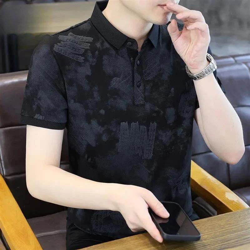 溪水优品2男士夏季时尚polo衫商务休闲气质百搭高档翻领