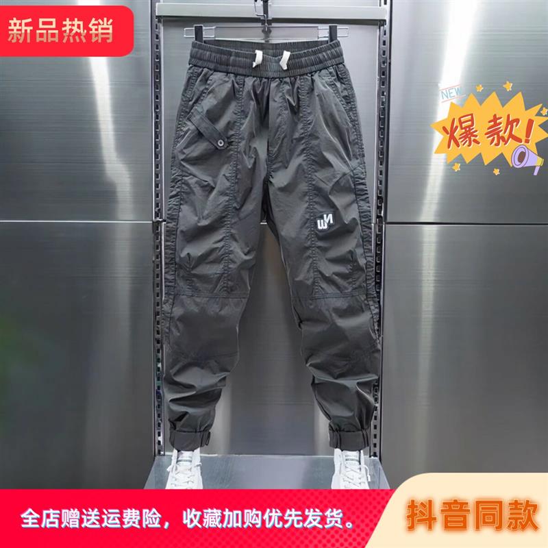 JIES轻奢男装专柜品质新款夏季工装裤男士时尚百搭九分裤痞帅长裤