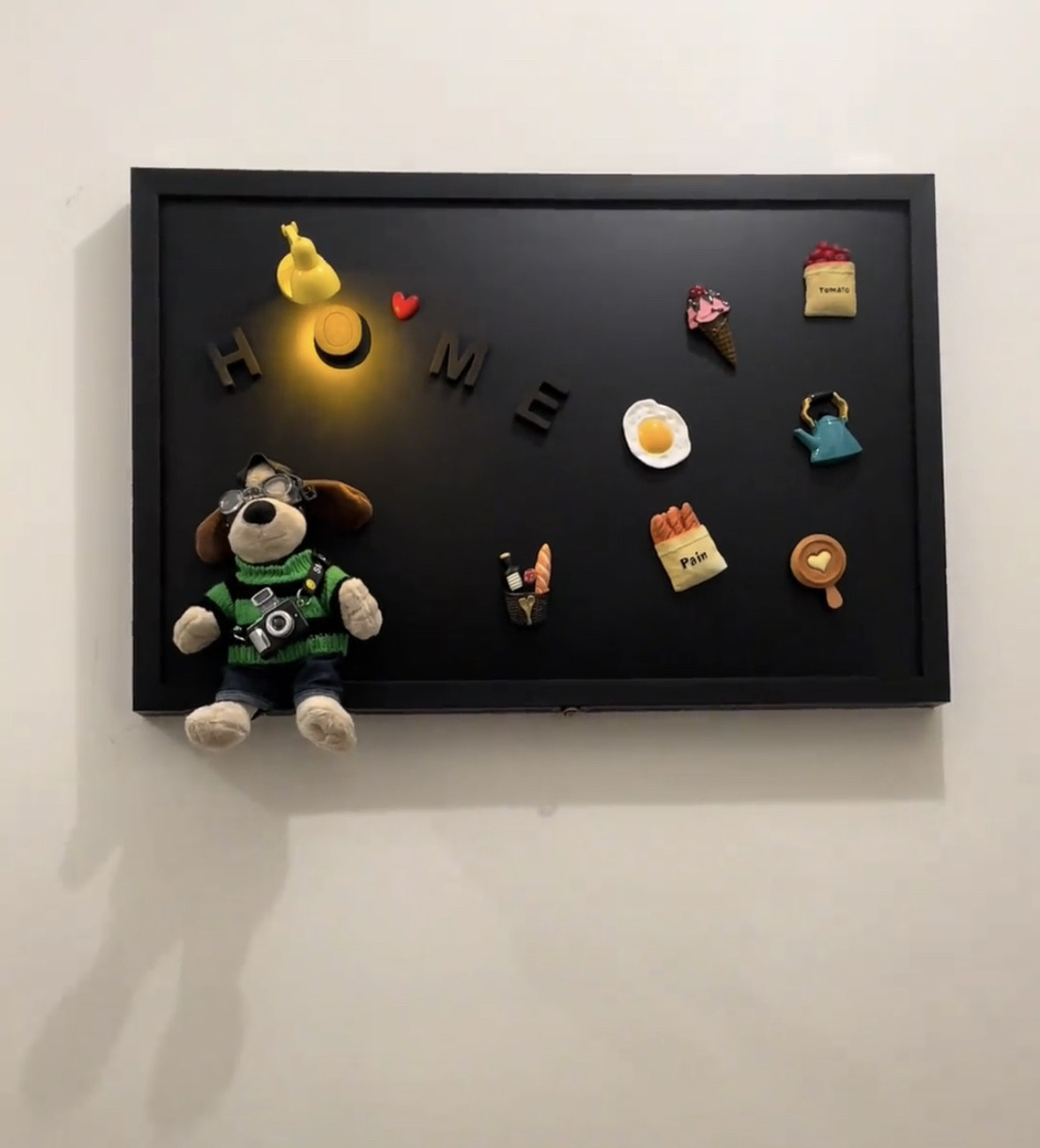 横版电表箱装饰画黑板磁吸画冰箱贴磁吸电闸盒电源总开关遮丑