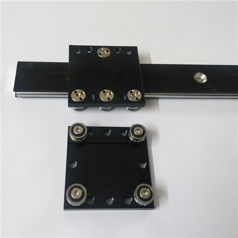 精品超薄外置双轴心直线轴承导轨滑块家具珠宝柜抽屉轨道滑轨