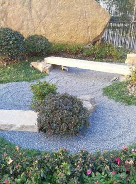 5庭0斤深XZY砾灰色黑色石水洗石枯碎山水院花园造景青石石子铺地