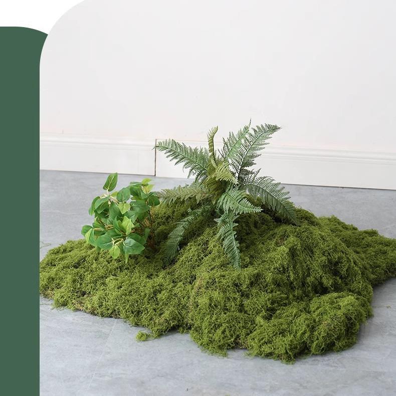 简约室内仿真橱绿造景苔藓假植物堆景组合酒植店楼梯HE—151下景