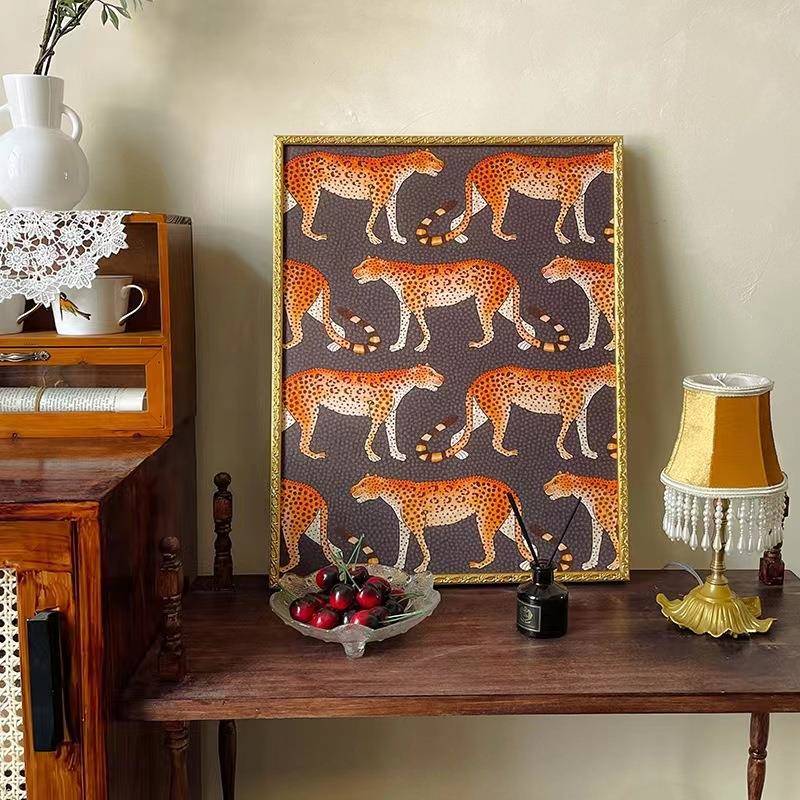 装如虎添挂翼RBZ欧式轻奢小众术复古饰画法式客厅沙发背艺景组合