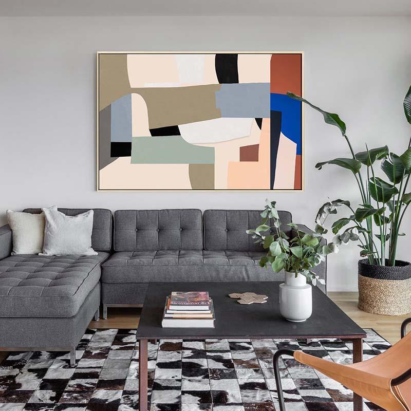 卧室挂背画画心艺术画抽象装饰厅简约卧室景挂画现代玄关客XD0058