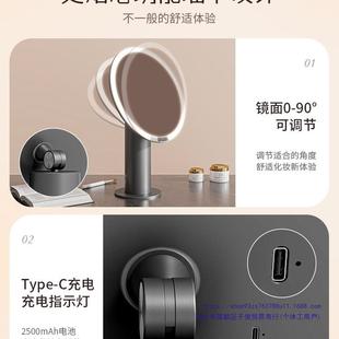 202高5新款 用带灯桌面学家生宿舍办公室清美妆 镜子RUW化妆台镜式
