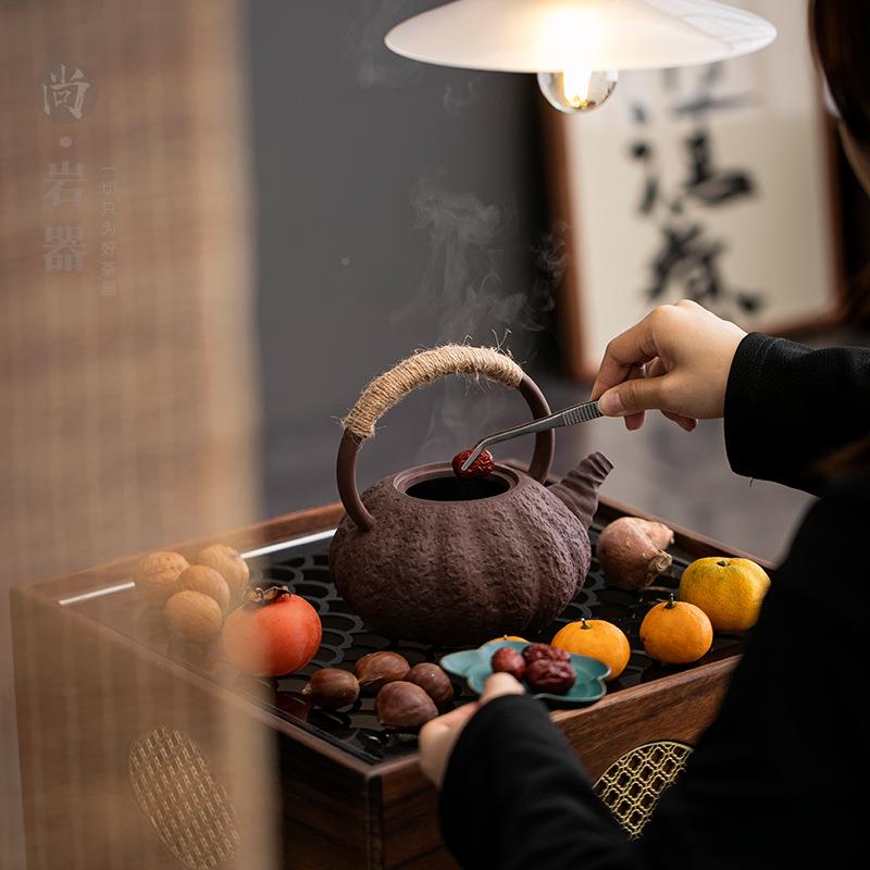 复茶古粗陶壶创意用南茶瓜提梁壶大号煮茶CH-23112壶家户外炭火围