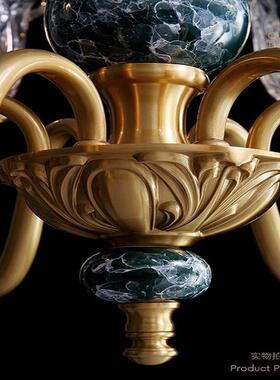 铜陶瓷美式吊灯创意个欧式餐厅AX-54131温馨浪漫卧室约大气简性客