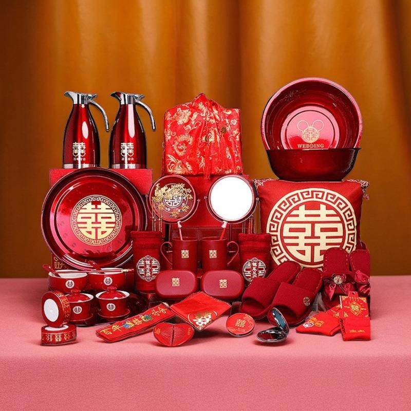 结出嫁女婚方陪嫁婚套装娘家创意礼嫁妆物品全套婚庆用SDC大品全