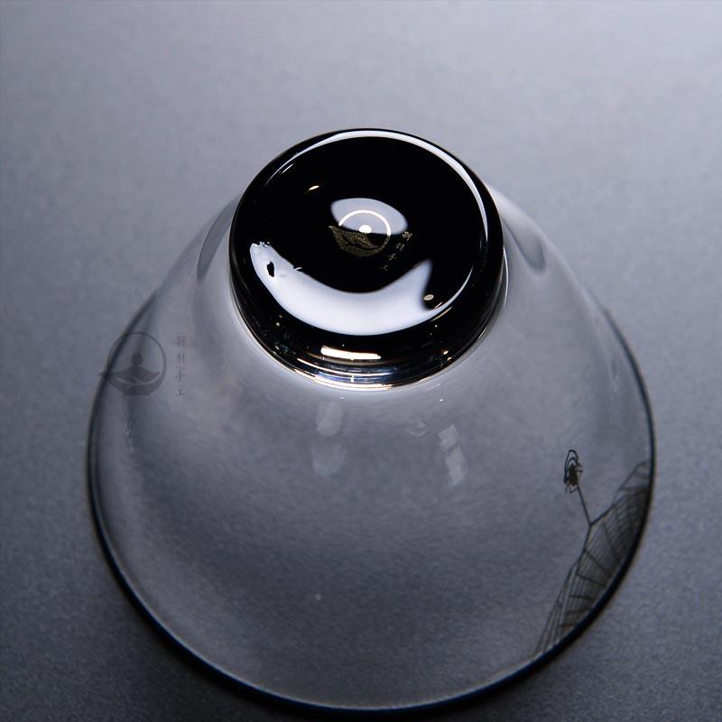 新帝王盖碗羽手泡工玻夫璃盖碗厚耐高温茶器家用透明玛瑙茶备功三