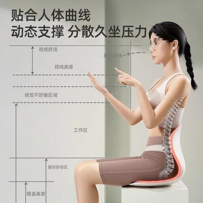 倍立护靠腰坐垫正AL101008久坐护腰办公室人一体工学座姿椅背体腰