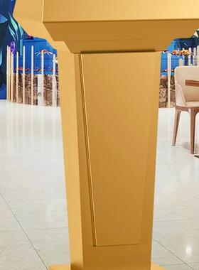 演讲台实发木会议室言烤台白色无品牌/讲漆台桌主持台门口迎宾接